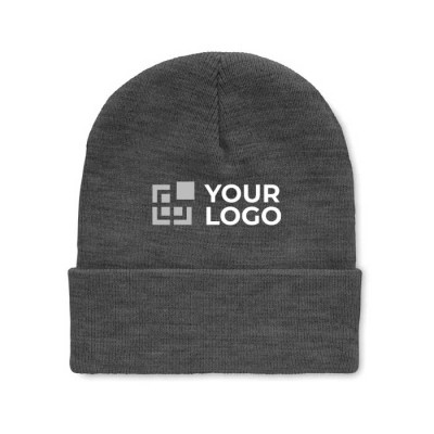 Gorro con logo con puño enrollado vista principal