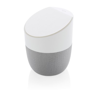 Altavoces promocionales con soporte color blanco