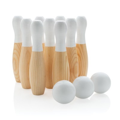 Juego de bolos artesanal