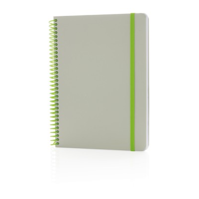 Cuadernos con anillas en espiral color verde lima