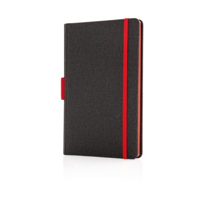 Cuadernos A5 corporativos detalle a color color rojo