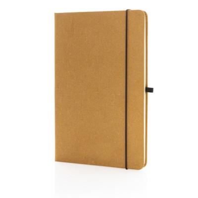 Cuadernos A5 tapas de cuero reciclado color marrón