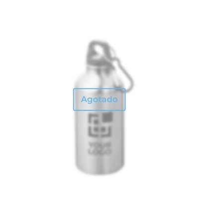 Botella de aluminio reciclado de acabado mate con mosquetón 400ml vista principal - Agotado