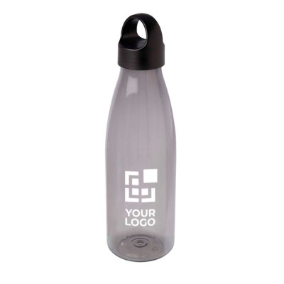 Botella de agua de plástico reciclado con asa de transporte 800ml