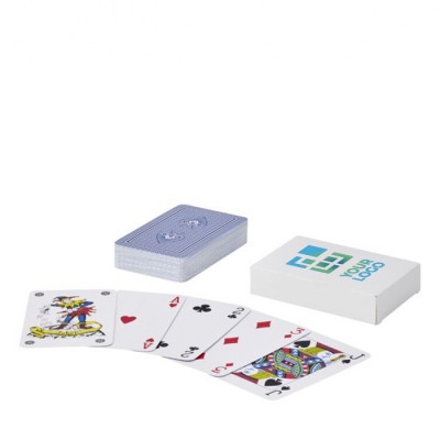 Baraja de cartas clásica con 54 naipes y 2 comodines en caja papel