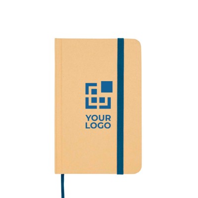 Libreta de tapa dura de papel reciclado con cinta A6 hojas lisas