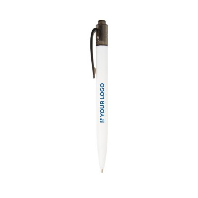 Bolígrafo bicolor de plástico marino reciclado de tinta negra vista principal