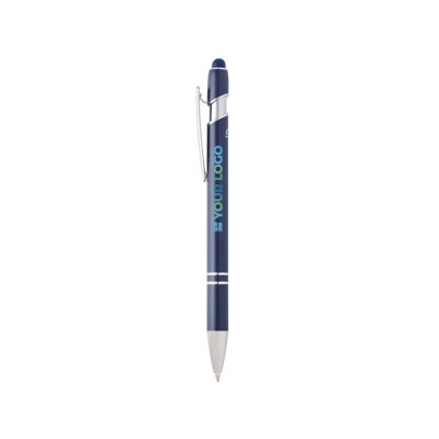 Bolígrafo de aluminio reciclado con puntero táctil tinta azul