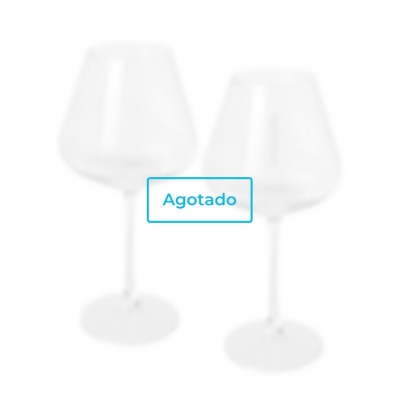 Set de dos copas de vino elegantes con base ancha 680ml vista principal - agotado