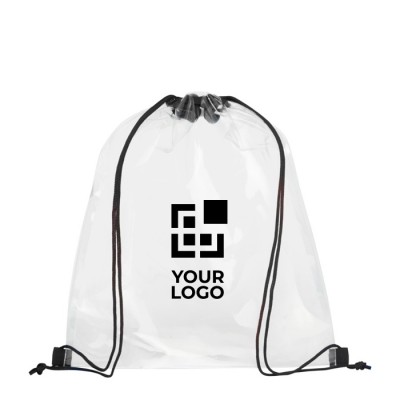 Mochila de cuerdas transparente vista principal Mochila de cuerdas transparente vista principal