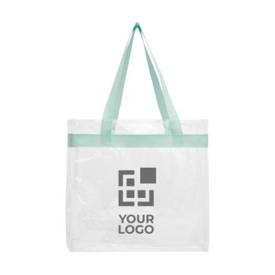 Bolsa transparente personalizada color verde menta