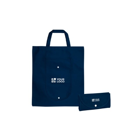 Bolsa no tejida plegable con bolsillo vista principal