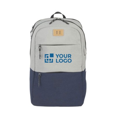 Mochila promocional para ordenador color gris oscuro