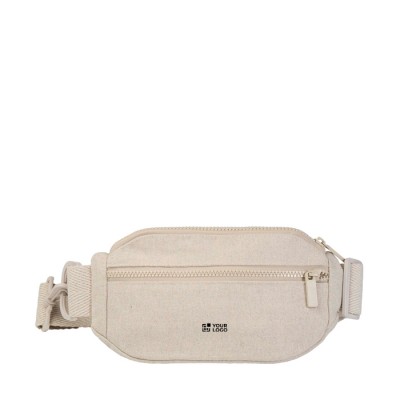 Bandolera de material reciclado con bolsillo principal amplio