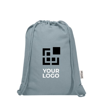 Mochila de cuerdas de algodón reciclado y RPET 5L 140 g/m2
