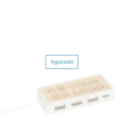 Hub USB con carcasa de terrazo y bambú vista principal - agotado