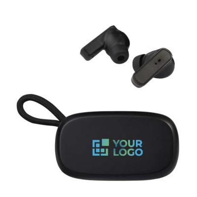 Auriculares inalámbricos de plástico reciclado con micrófonos