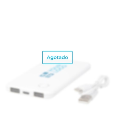 Powerbank ligero y fino con dos salidas de carga 4.000 mAh vista principal - agotado