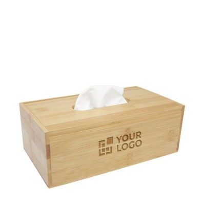Caja de bambú para pañuelos color natural