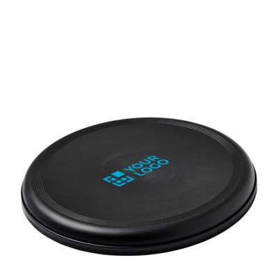 Frisbee redondo de plástico reciclado con acabado moteado