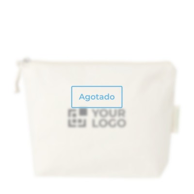 Neceser de algodón orgánico con compartimiento con cremallera 180 g/m2 - Agotado