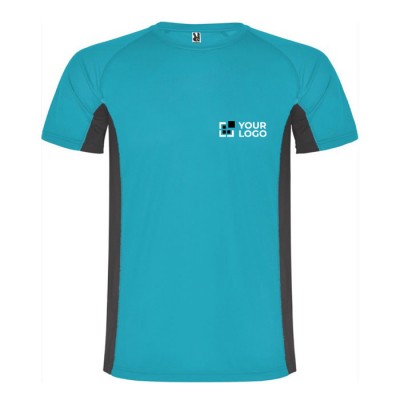 Camiseta deportiva de poliéster para hombre bicolor 140 g/m2 Roly 