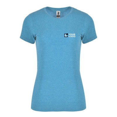 Camiseta jaspeada de algodón y poliéster para mujer 150 g/m2 Roly vista principal