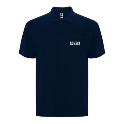 Polo piqué de algodón y poliéster con bolsillo unisex 190 g/m2 Roly