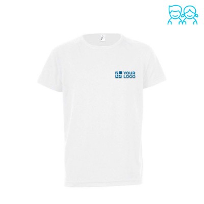 Camiseta blanca mujer transpirable para deporte Sol's Sporty 140