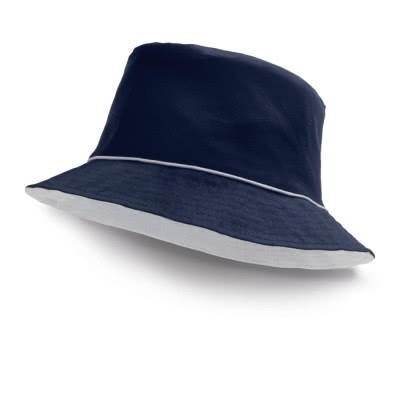 Colorido sombrero de playa para publicidad color azul