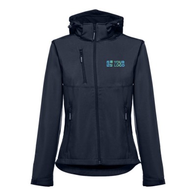 Chaquetas publicitarias softshell mujer color azul marino