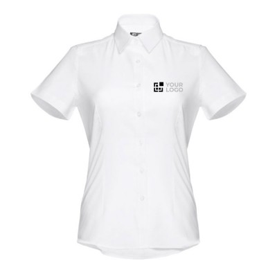 Camisas con logo para mujer color blanco
