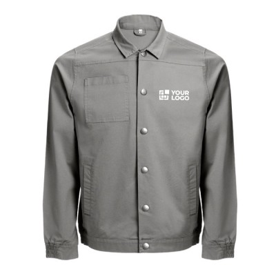 Chaquetas de trabajo con logo color gris