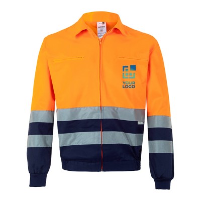 Chaqueta laboral en tallaje grande de sarga bicolor 210 g/m2 