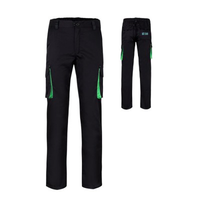 Pantalón laboral unisex bicolor en algodón y poliéster 240 g/m2 