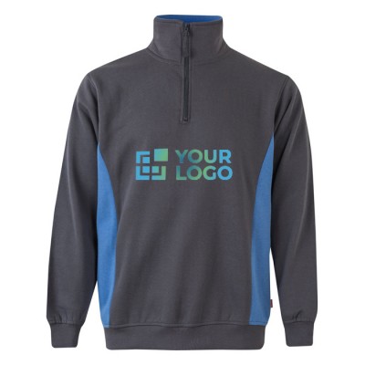Jersey de trabajo de felpa con media cremallera 260 g/m2 