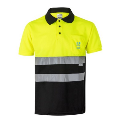 Polo reflectante bicolor para trabajar en poliéster 160 g/m2 