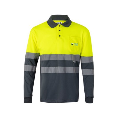 Polo de trabajo de manga larga extra grande en poliéster 160 g/m2 