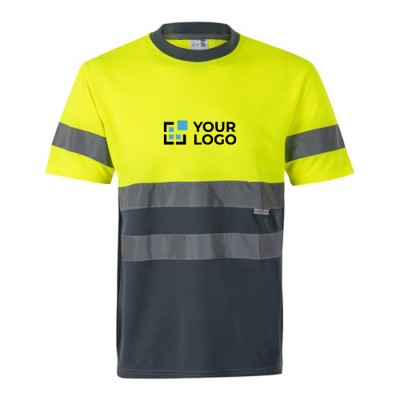 Camiseta técnica para trabajar de poliéster con reflectantes 140 g/m2 