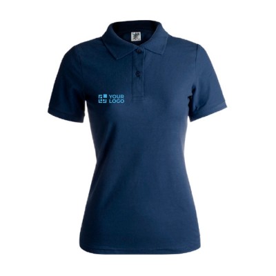 Polo mujer personalizado color azul oscuro