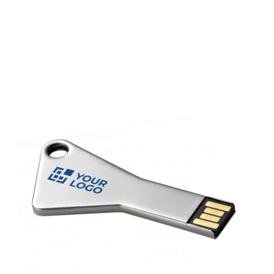 Llaves USB para merchandising color plateado