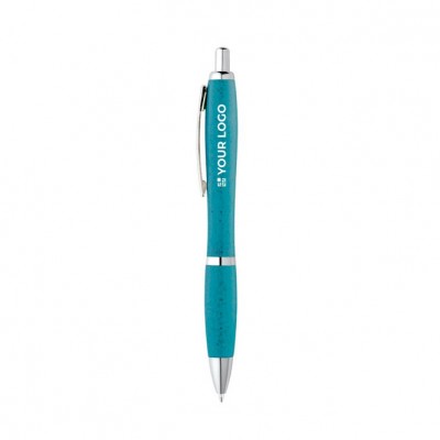 Bolígrafo de paja de trigo en varios colores tinta azul vista principal
