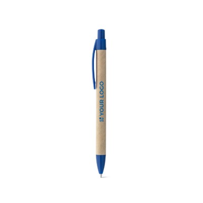 Bolígrafo de cartón barato para publicidad color azul