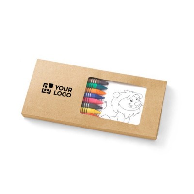 Caja con páginas con dibujos para colorear vista principal