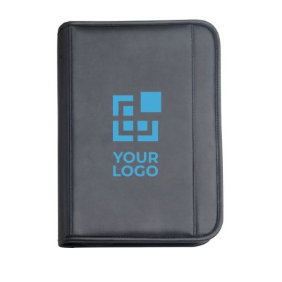 Portafolios comercial con logo impreso color azul