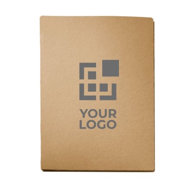 Portafolios de cartón con logo color marfil con logo