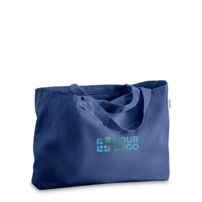 Bolsa que contiene algodón reciclado con asas largas 280 g/m2 vista principal