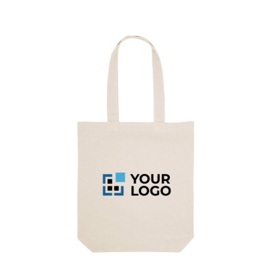 Bolsa natural de algodón para la compra con asas largas 220 g/m2