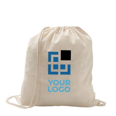 Mochila de cuerdas personalizada de algodón de 100 g/m2 Eco vista principal