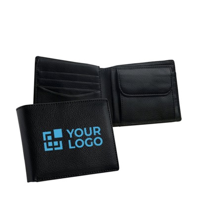 Cartera publicitaria de piel color negro